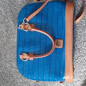 Dooney and Bourke blue croc handbag